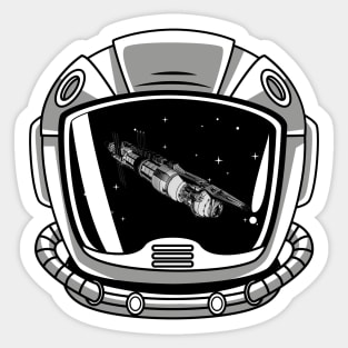 Space Station - Helmet - Black - Sci-Fi Sticker